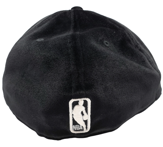 MEN'S TORONTO RAPTORS 5950 FITTED WHITE LOGO ON BLACK VELOUR HAT