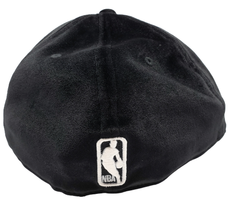 MEN'S TORONTO RAPTORS 5950 FITTED WHITE LOGO ON BLACK VELOUR HAT