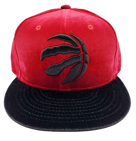 MEN'S TORONTO RAPTORS 950 BLACK ON RED VELOUR HAT