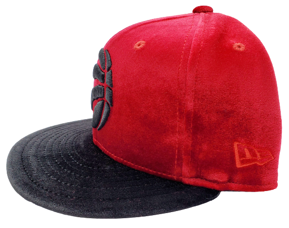 MEN'S TORONTO RAPTORS 950 BLACK ON RED VELOUR HAT