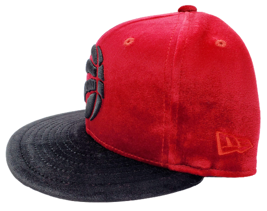 MEN'S TORONTO RAPTORS 950 BLACK ON RED VELOUR HAT