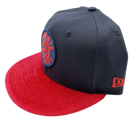 MEN'S 950 TORONTO RAPTORS NAVY WITH RED VELOUR SNAPBACK HAT