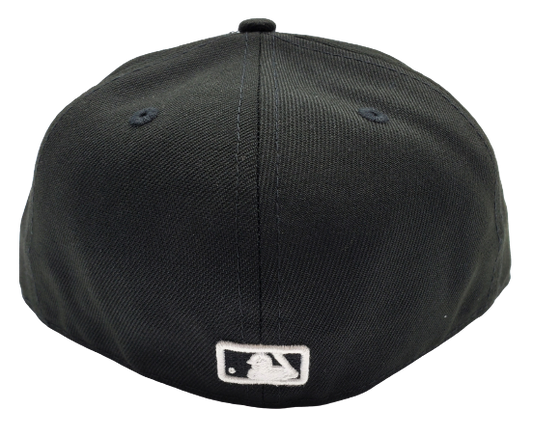 MEN'S 5950 TORONTO BLUE JAYS FITTED BLACK/WHITE LOGO HAT