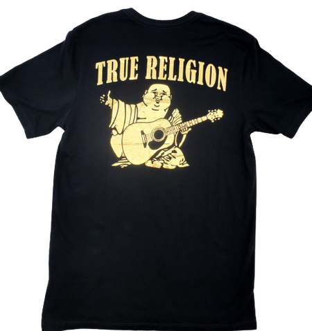 TRUE RELIGION GOLD BIG BUDDHA LOGO TEE