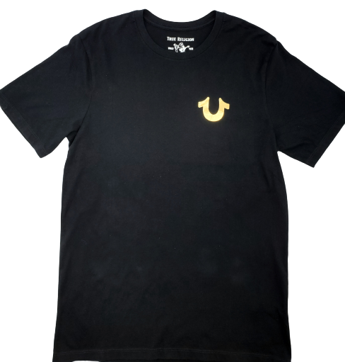 TRUE RELIGION GOLD BIG BUDDHA LOGO TEE