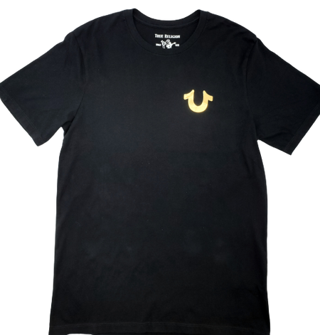 TRUE RELIGION GOLD BIG BUDDHA LOGO TEE