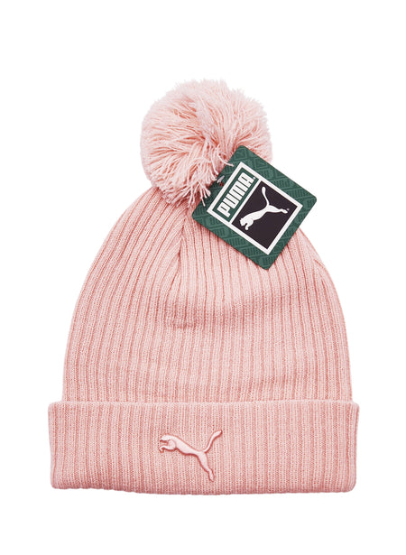 PUMA LILY CUFF POM BEANIE (LIGHT PASTEL PINK)