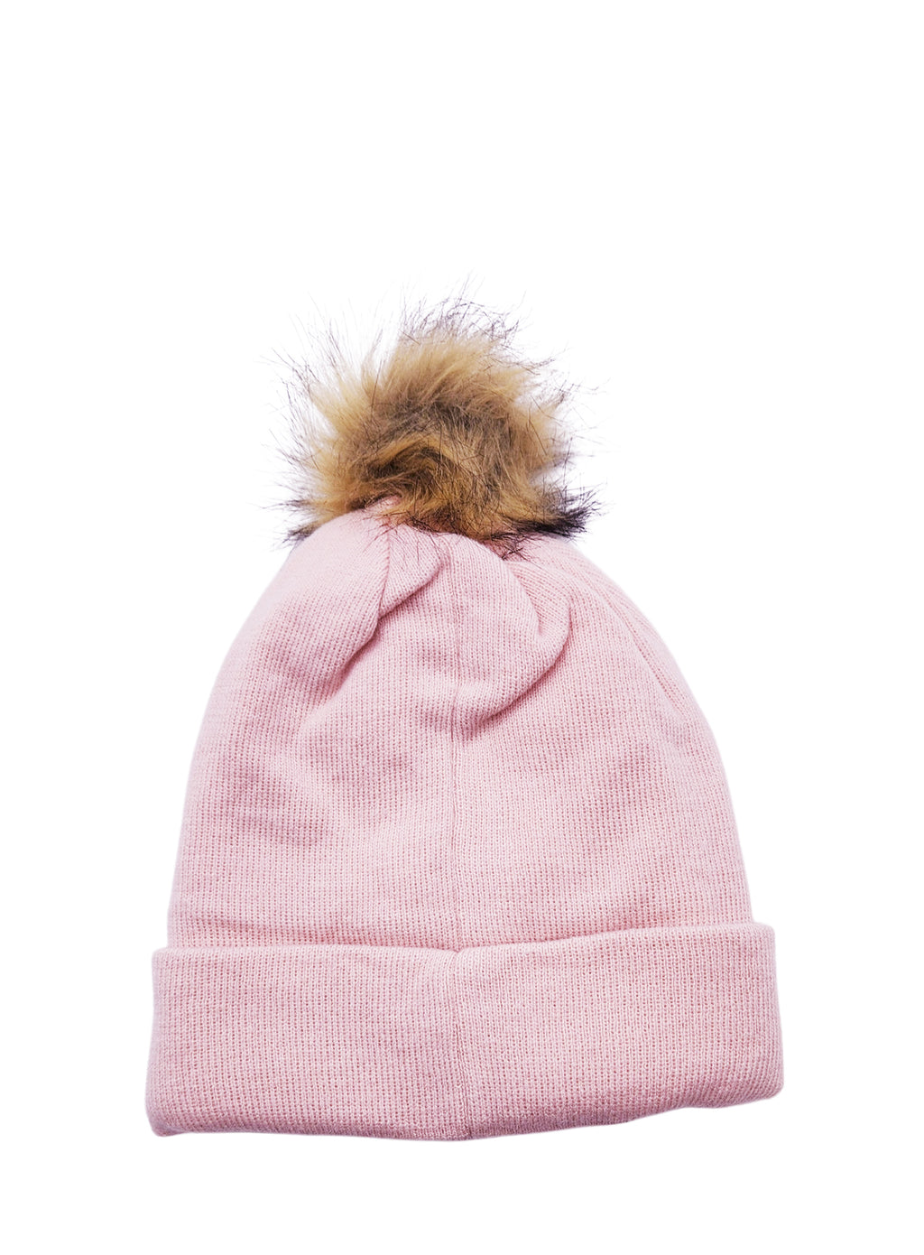 PUMA HUGHES FAUX POM BEANIE (LIGHT PASTEL PINK)