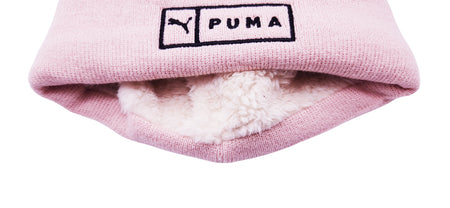 PUMA HUGHES FAUX POM BEANIE (LIGHT PASTEL PINK)