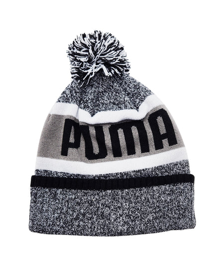 PUMA BEDFORD CUFF POM BEANIE (GREY/WHITE)