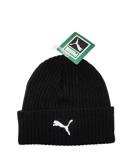 PUMA RIBBED CUFF BEANIE (BLACK)