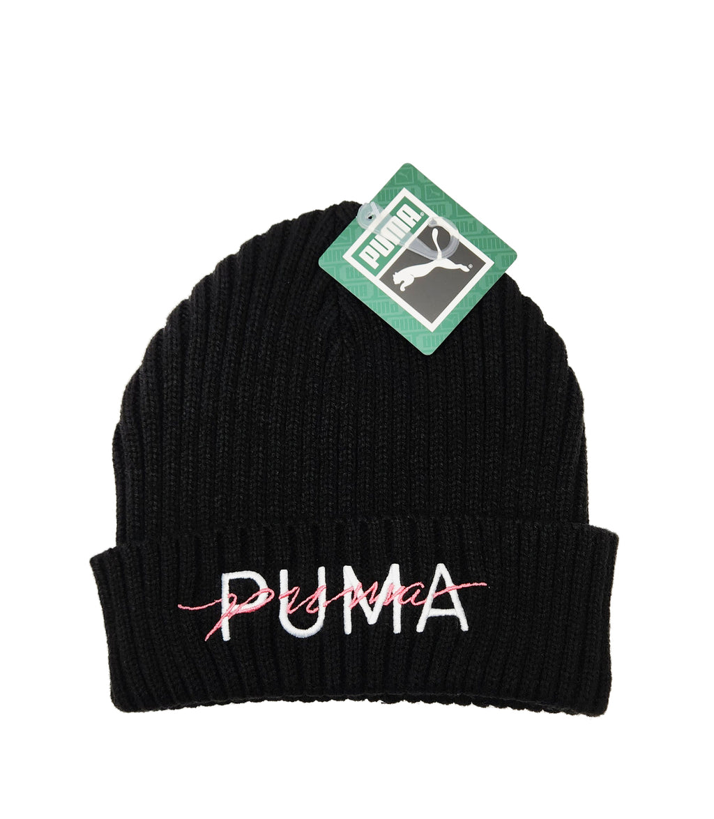 PUMA FAIRVIEW RIBBED CUFF BEANIE (BLACK)