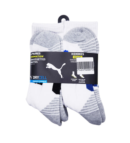 PUMA 6PACK MEN 1/2 TERRY LONG CREW SOCKS