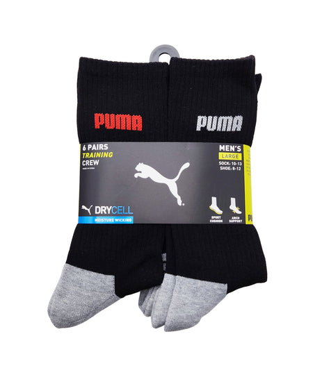 PUMA 6PACK MEN 1/2 TERRY LONG CREW SOCKS