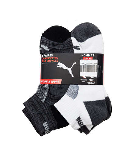 PUMA 6PACK MEN 1/2 TERRY QUARTER SOCKS