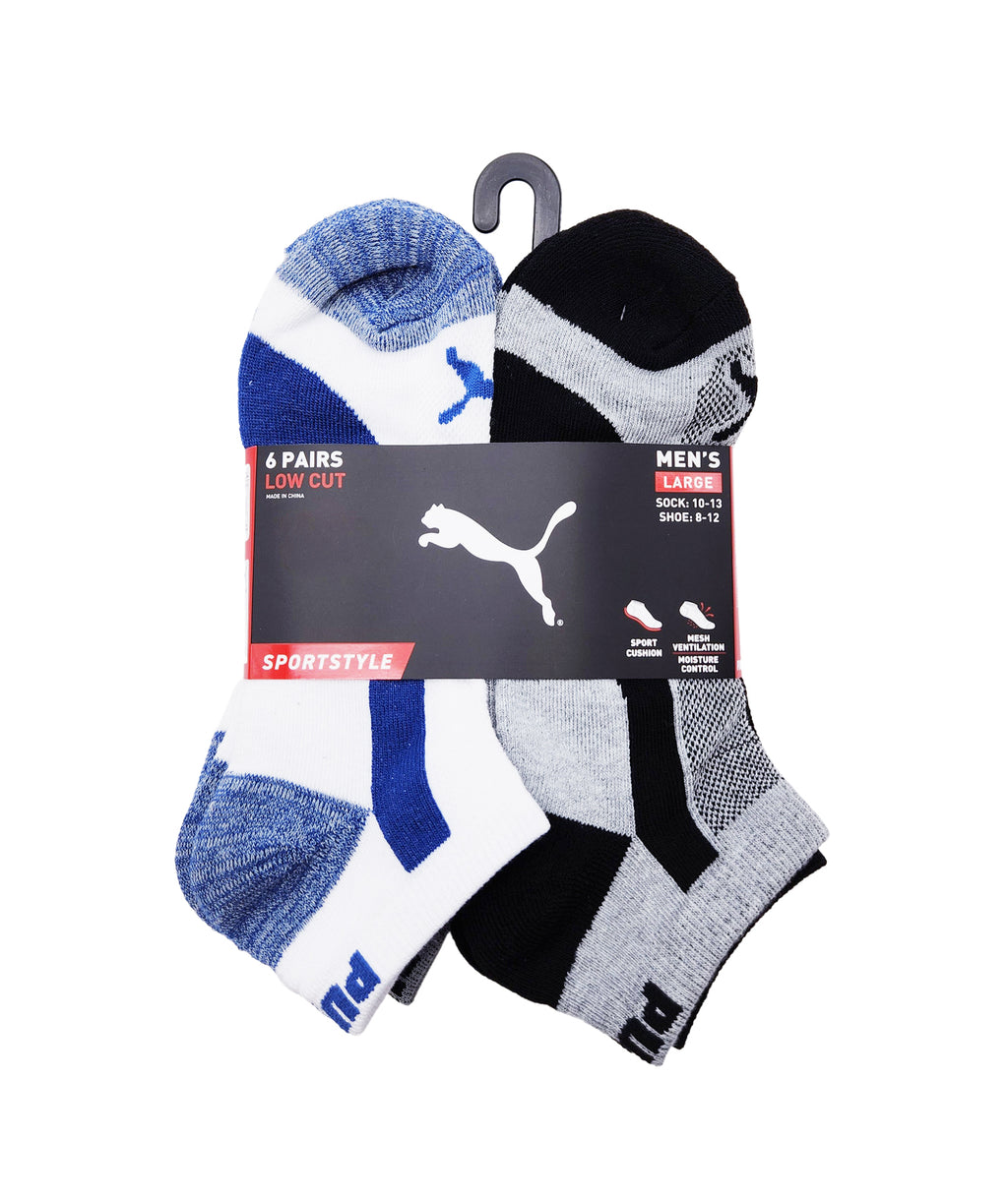 PUMA 6PACK MEN 1/2 TERRY LOW CUT SOCKS