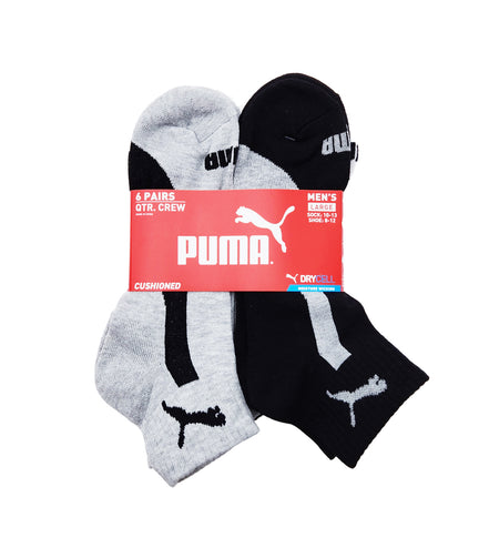 PUMA 6PACK MEN 1/2 TERRY QUARTER SOCKS