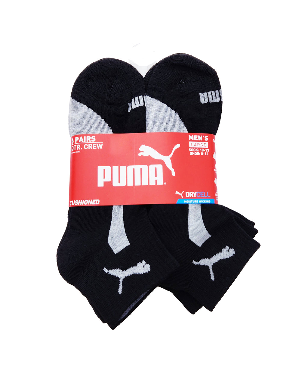 PUMA 6PACK MEN 1/2 TERRY QUARTER SOCKS