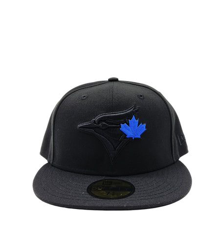 MEN'S 5950 BLUE JAYS BLACK WITH ROYAL LEAF FITTED HAT