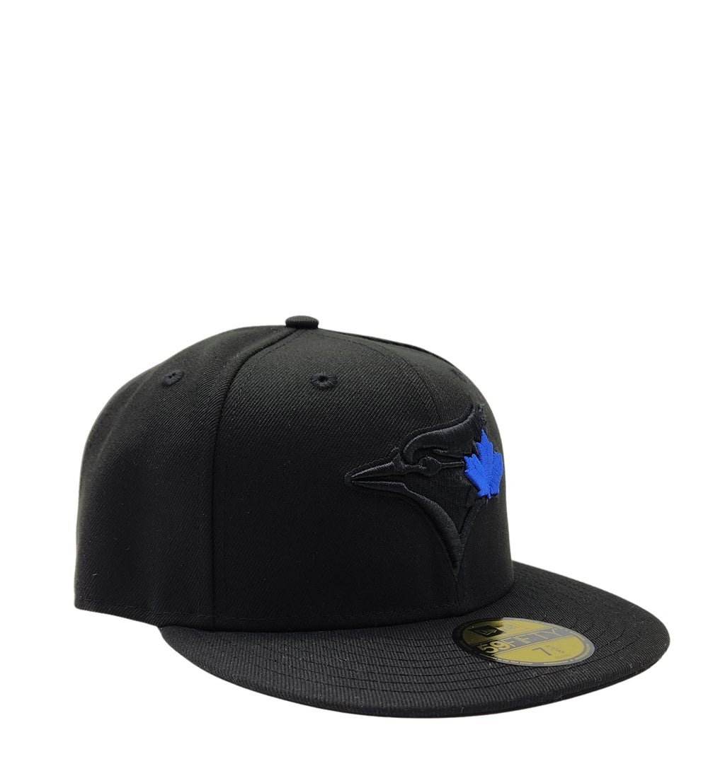 MEN'S 5950 BLUE JAYS BLACK WITH ROYAL LEAF FITTED HAT