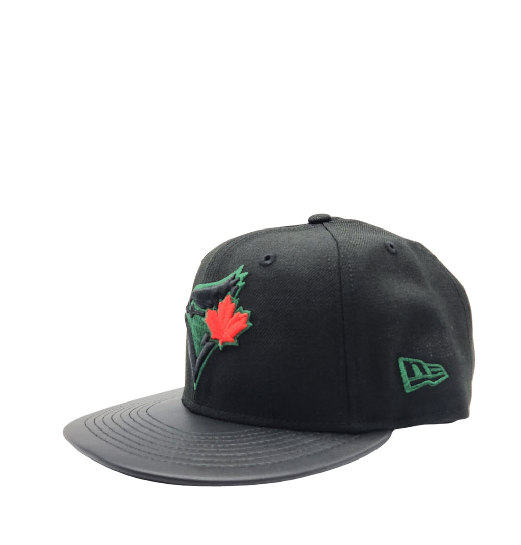 MEN'S TORONTO BLUEJAYS 950 BLACK AND OLIVE WITH RED LEAF SNAPBACK