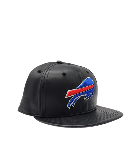 9FIFTY NEW ERA BUFFALO BILLS BLACK LEATHER SNAPBACK HAT