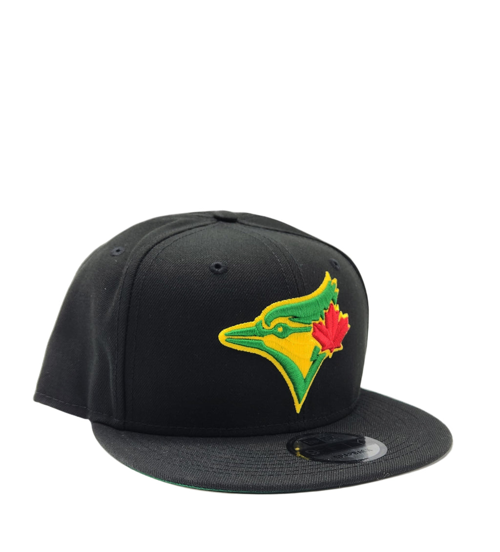 950 TORONTO BLUE JAYS RED/GREEN/YELLOW ON BLACK SNAPBACK