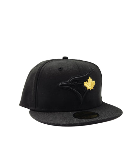 59FIFTY NEW ERA TORONTO BLUE JAYS GOLD LEAF LOGO BLACK FITTED HAT