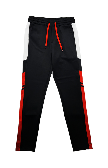 2 PCS VIP TRACKSUIT WITH HOOD (BLACK/RED/WHITE)