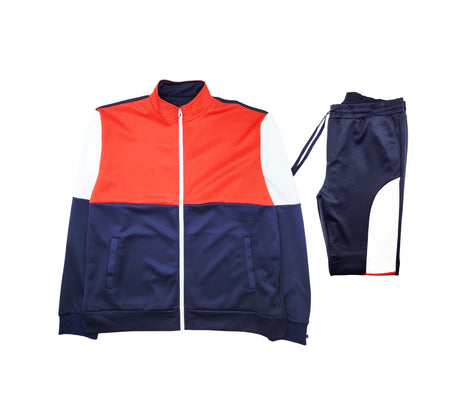 VIP COLLECTION 2 PCS VIP TRACKSUIT (NAVY/RED/WHITE)