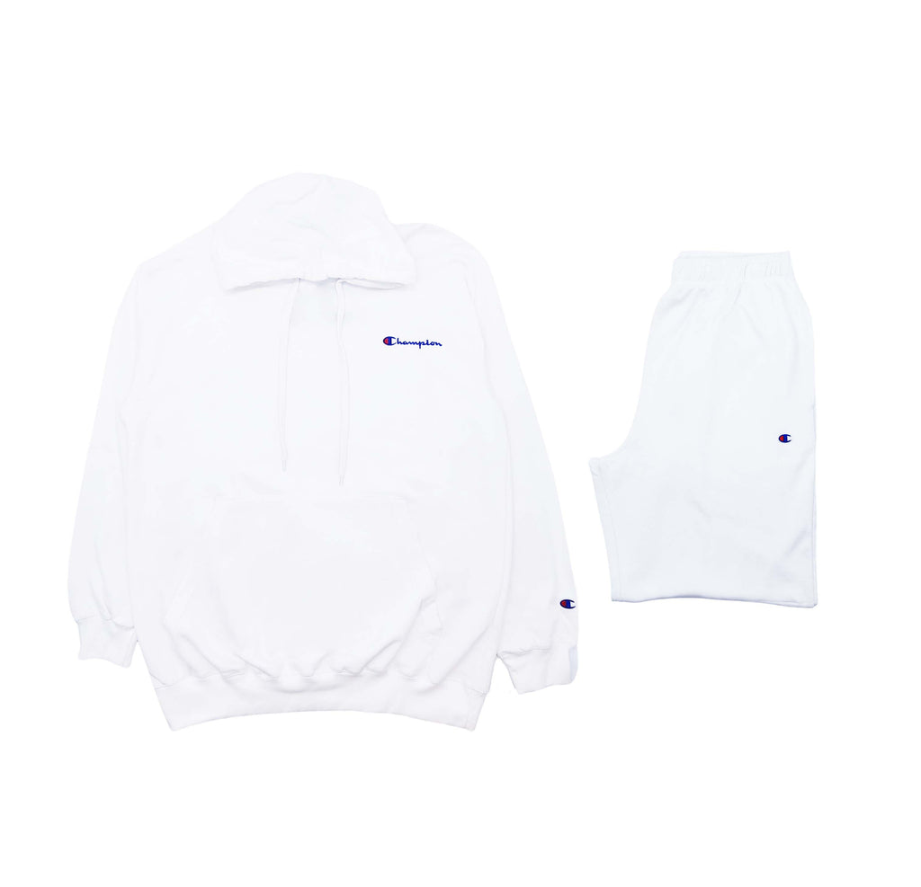 CHAMPION EMBROIDED LOGO TRACKSUIT (BIG&TALL) (WHITE)