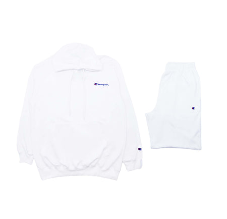 CHAMPION EMBROIDED LOGO TRACKSUIT (BIG&TALL) (WHITE)