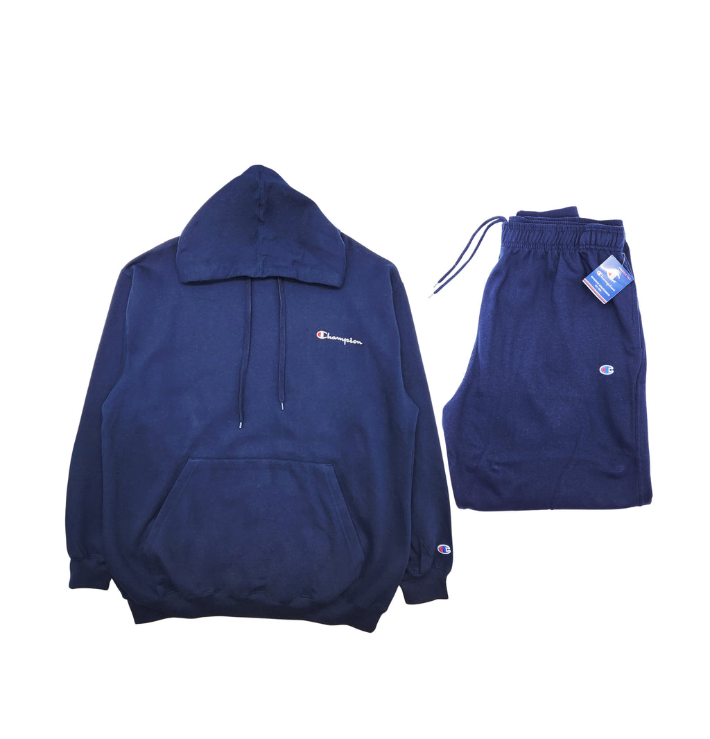 CHAMPION EMBROIDED LOGO TRACKSUIT (BIG&TALL) (NAVY)