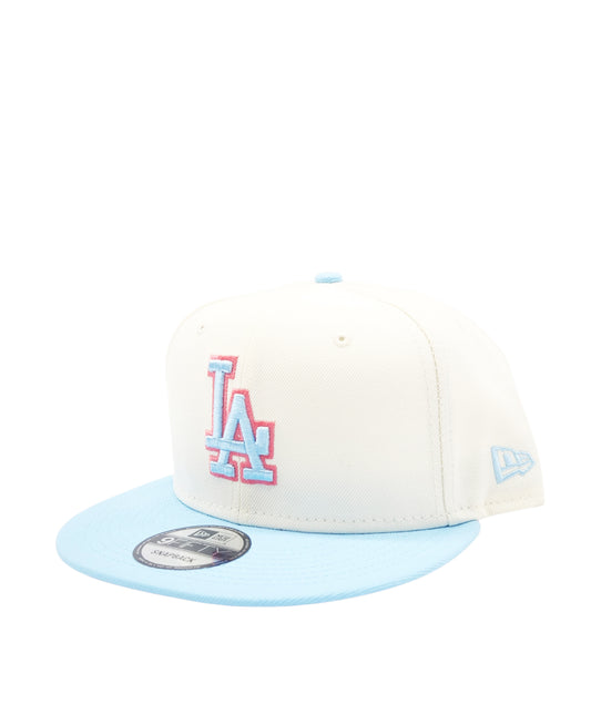 NEW ERA 9FIFTY LOS ANGELES DODGERS OFFWHITE/SKYBLUE SNAPBACK HAT