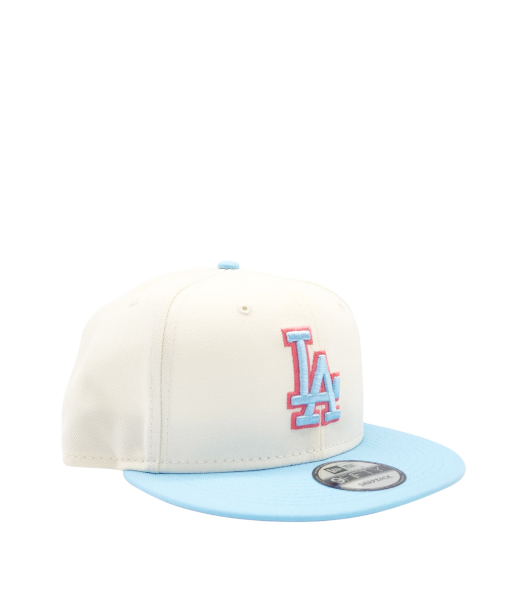 NEW ERA 9FIFTY LOS ANGELES DODGERS OFFWHITE/SKYBLUE SNAPBACK HAT