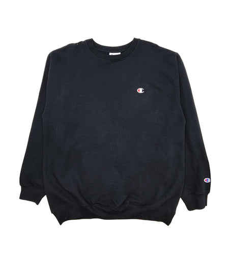 CHAMPION CORE LOGO BLACK CREWNECK (BIG&TALL)