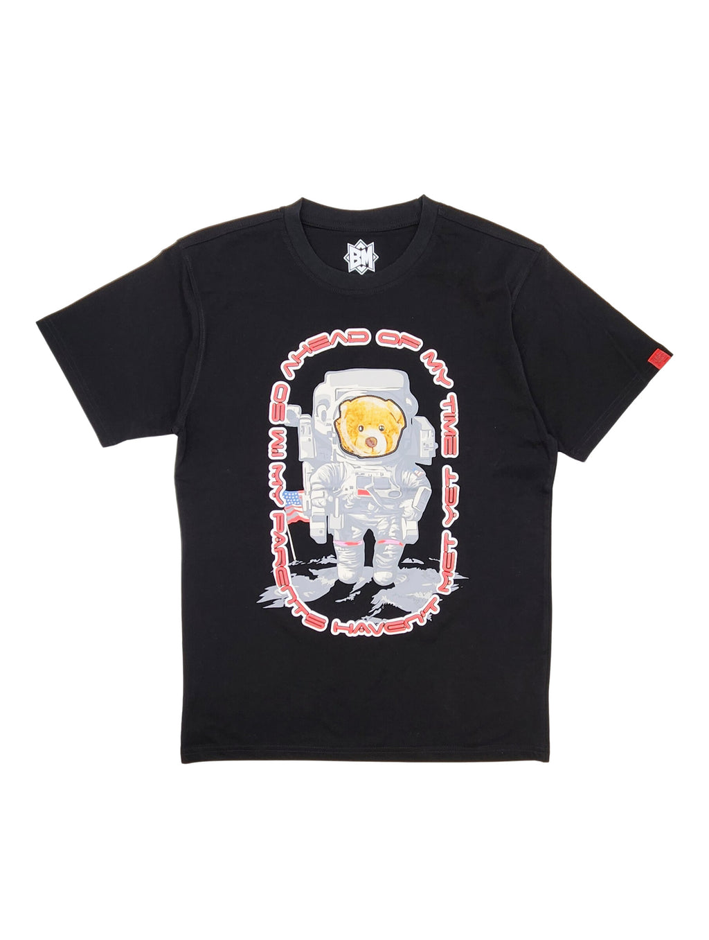 AHEAD OF MY TIME BEAR GRAPHIC T-SHIRT (BLACK)