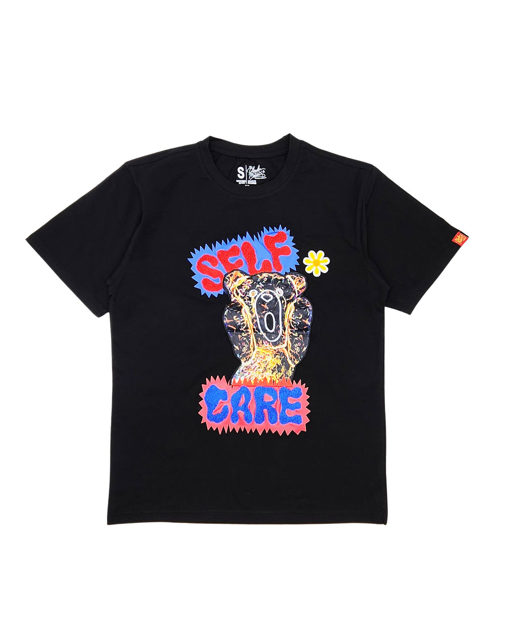 SELF CARE BEAR GRAPHIC T-SHIRT (BLACK)