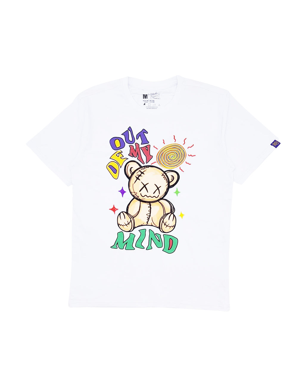 OUT OF MY MIND BEAR GRAPHIC T-SHIRT (WHITE)