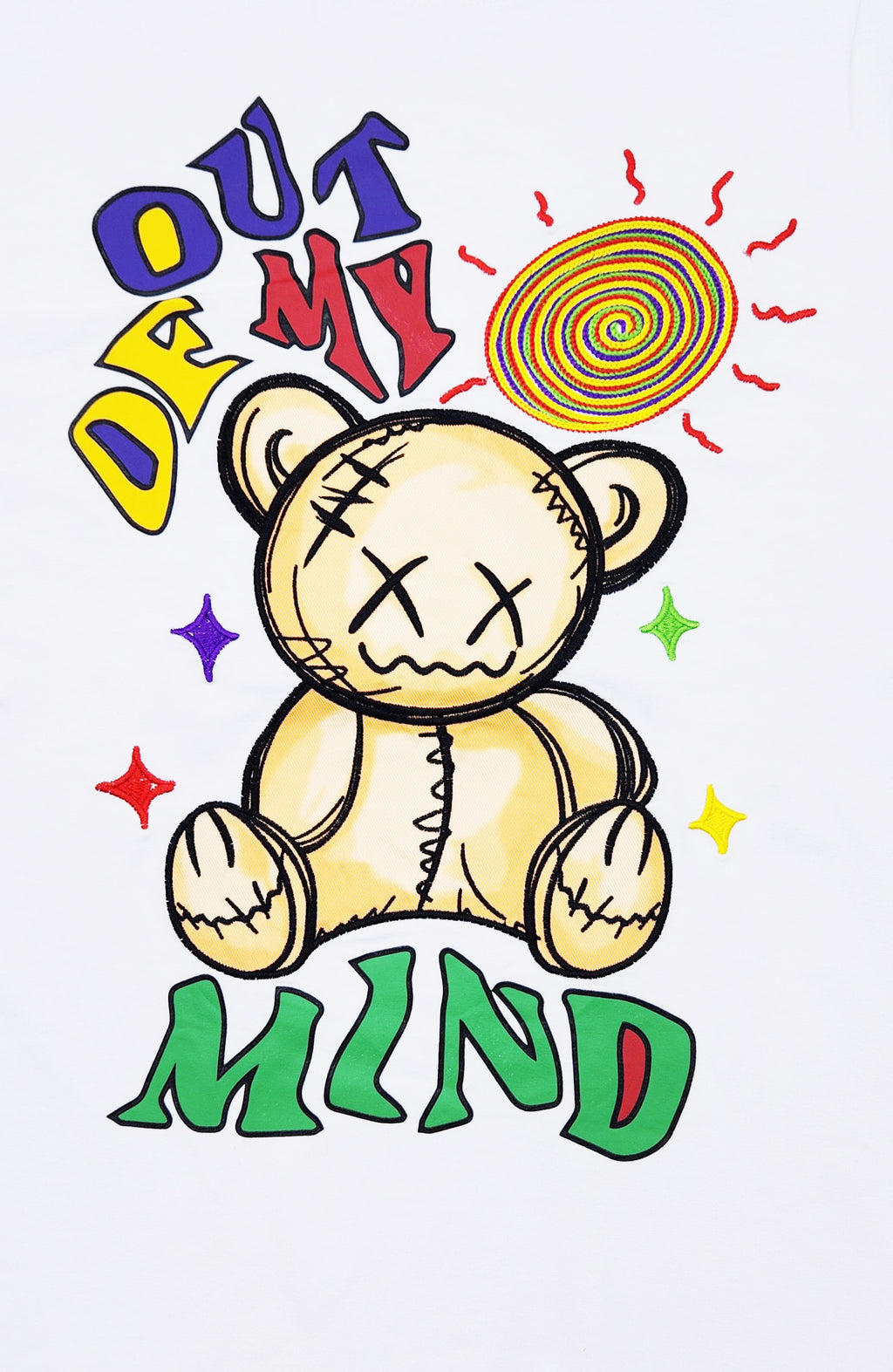 OUT OF MY MIND BEAR GRAPHIC T-SHIRT (WHITE)