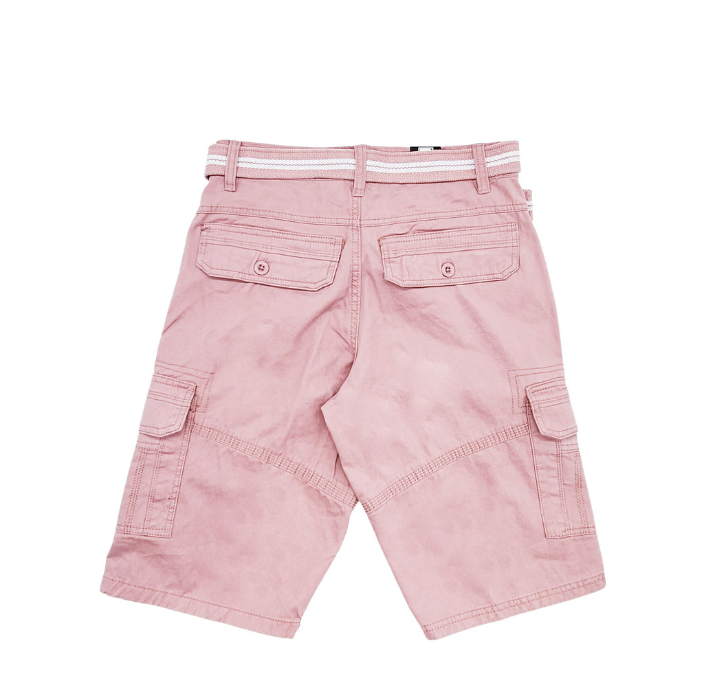 PLOREO MEN'S CARGO SHORTS WITH BELT (PINK)