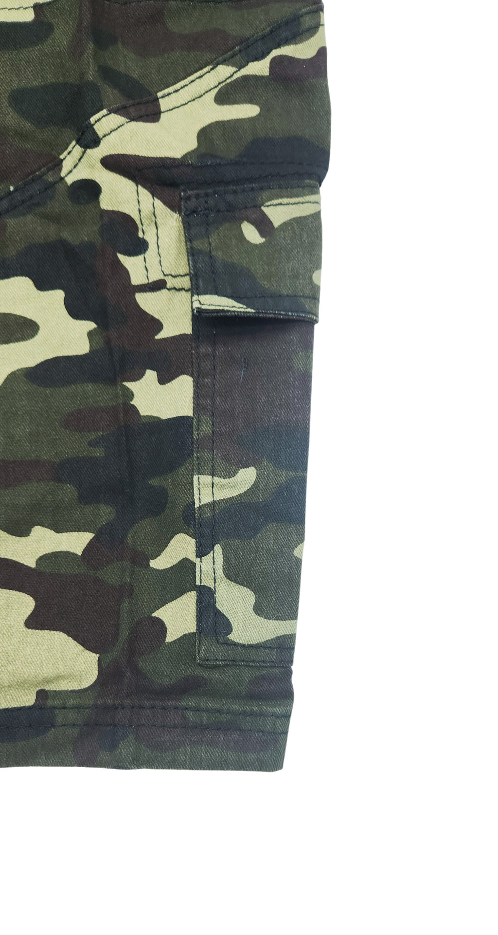 PLOREO MEN'S CARGO SHORTS WITH BELT (DARK GREEN CAMO)