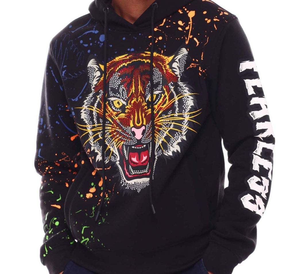 FEARLESS TIGER HOODIE (BLACK)