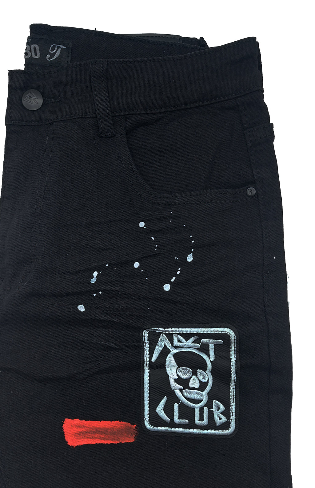 MEN'S BRONCO PAINTED BLACK JEANS