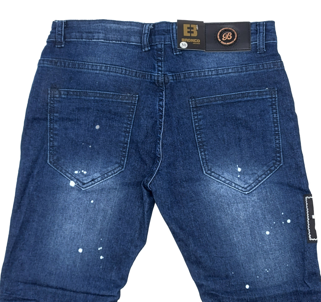 MEN'S BRONCO PAINTED BLUE JEANS