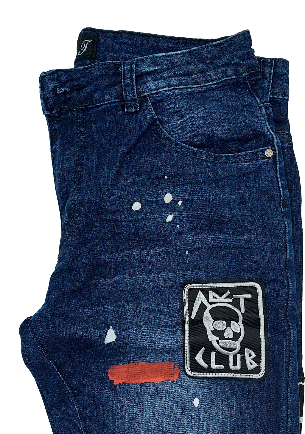 MEN'S BRONCO PAINTED BLUE JEANS