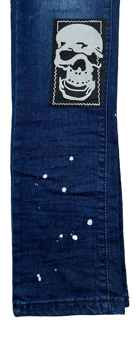 MEN'S BRONCO PAINTED BLUE JEANS