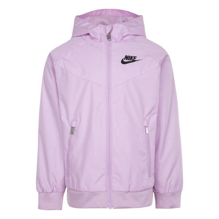 NIKE GIRLS' CHEVRON WINDRUNNER ARCTIC PINK JACKET