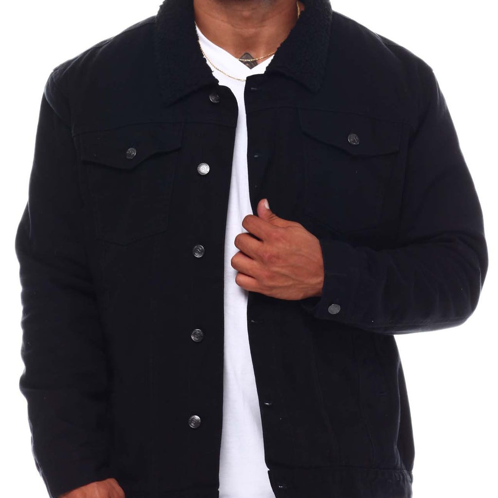 AKADEMIKS FUR DENIM JACKET