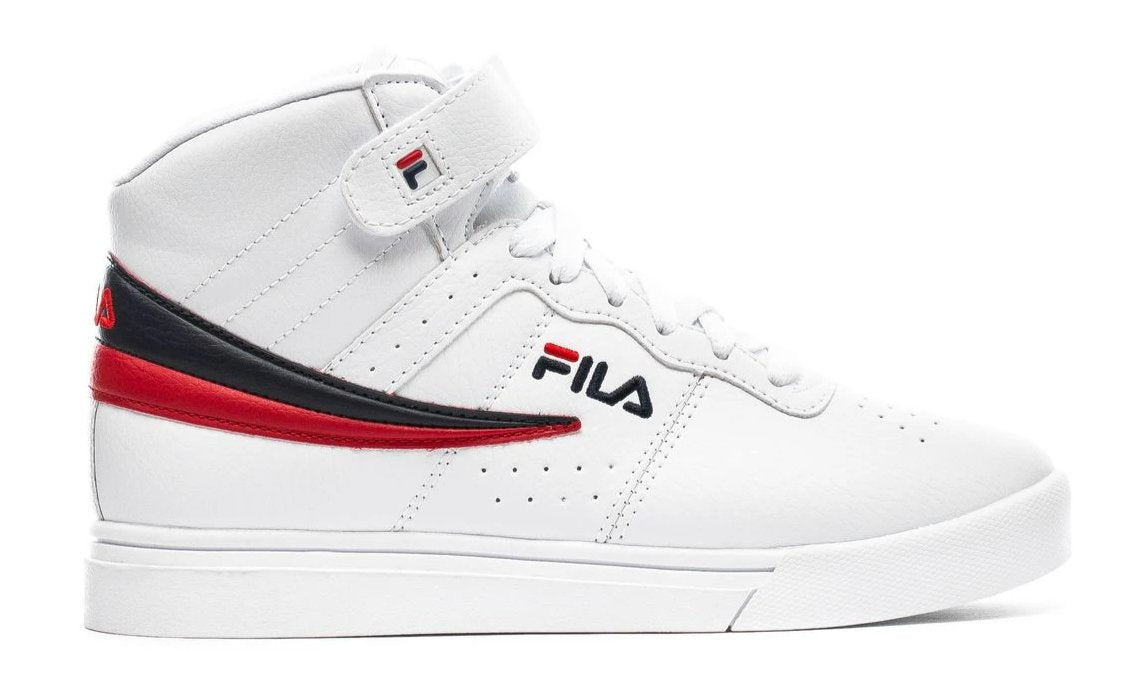 FILA KIDS VULC 13 HIGH TOP SHOES (Available in White/Navy and White Color) WHITE